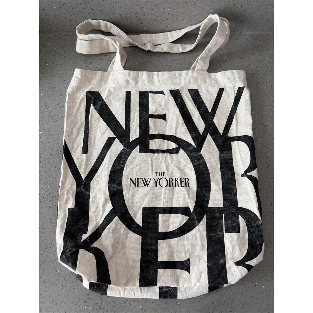 The New Yorker Magazine Tote Bag 15” Canvas Shopping Fun Chic Reusable